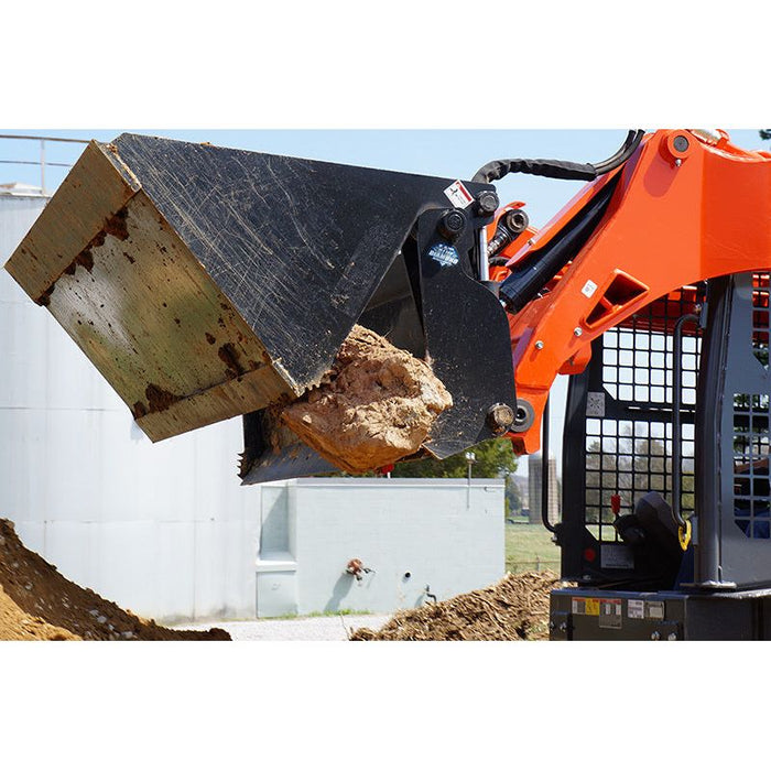 Skid Steer Bucket | 72'' | 4-in-1 | Smooth Edge | Blue Diamond Attachments 108785