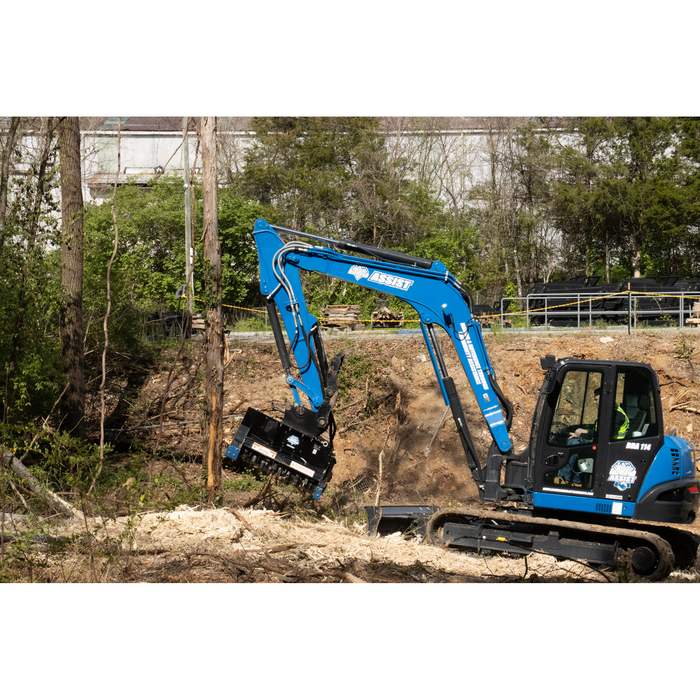 Blue Diamond Heavy-Duty Excavator Drum Mulcher – 30″-50″ Cutting Widths
