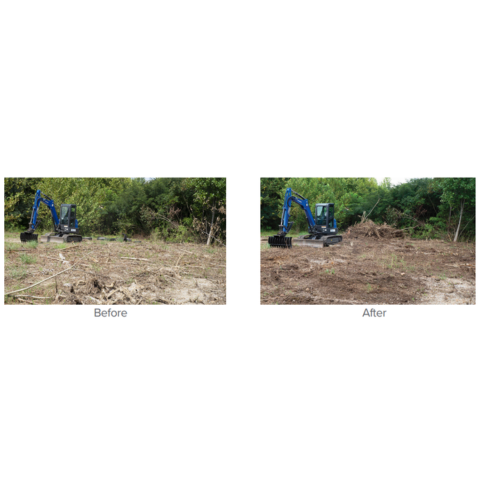Blue Diamond Heavy Duty Excavator Rake – ½" Tines, 24–60" Width