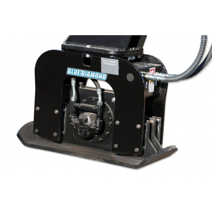 Blue Diamond Plate Compactor – Excavator & Skid Steer, Low Vibration