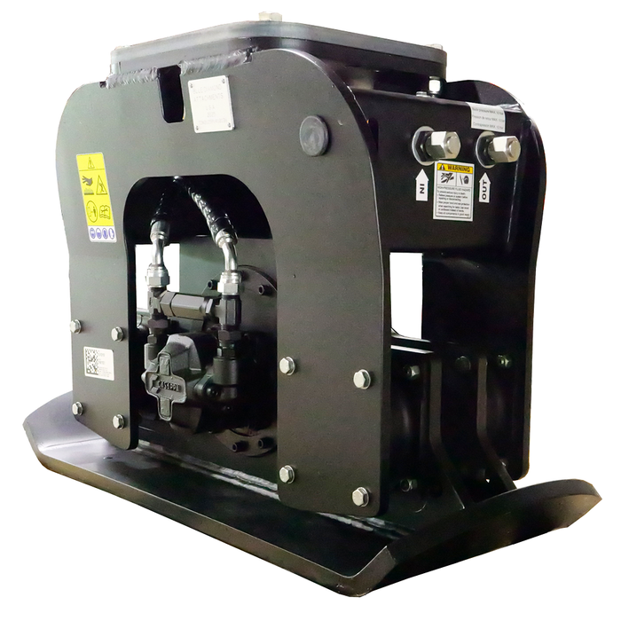 Blue Diamond Plate Compactor – Excavator & Skid Steer, Low Vibration