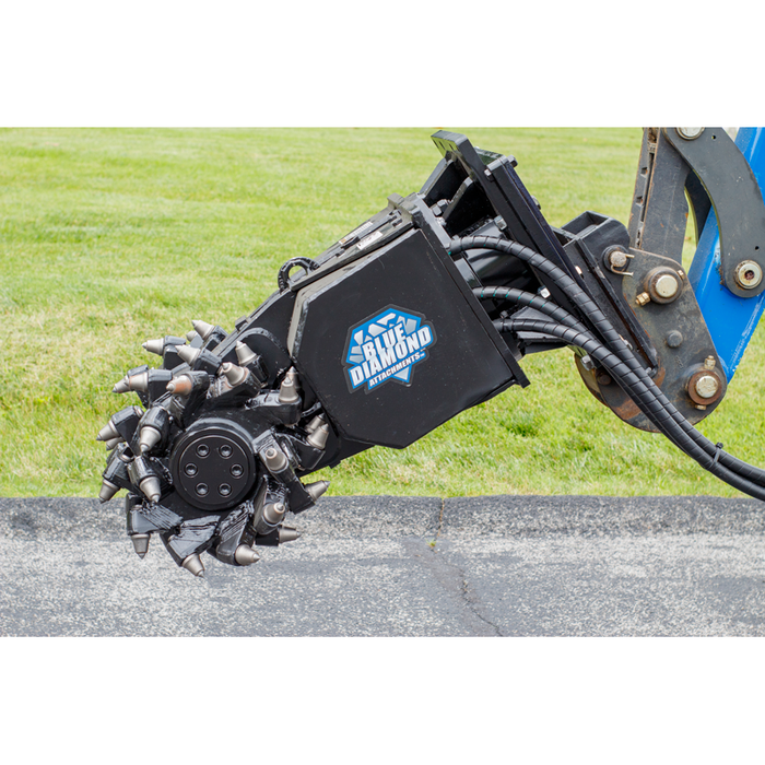 Blue Diamond Rock & Concrete Grinder Attachment – Excavator & Skid Steer Ready