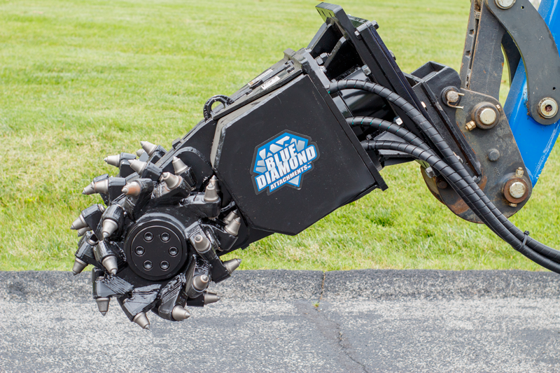 Blue Diamond Rock & Concrete Grinder Attachment – Excavator & Skid Steer Ready