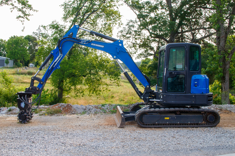 Blue Diamond Rock & Concrete Grinder Attachment – Excavator & Skid Steer Ready
