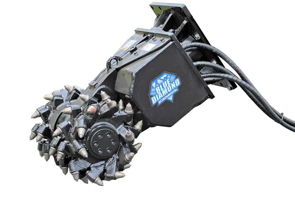 Blue Diamond Rock & Concrete Grinder Attachment – Excavator & Skid Steer Ready