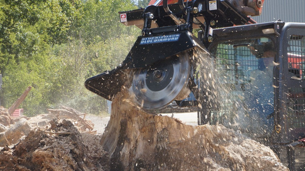 Stump Grinder | 24'' Wheel Size | 16-20 GPM | Blue Diamond Attachments