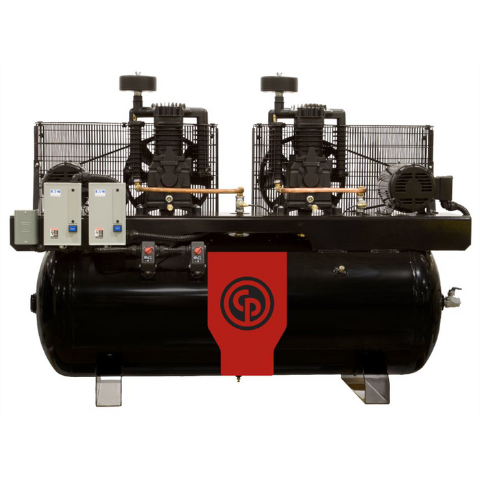 Chicago Pneumatic 2×7.5HP Air Compressor – 120H Horizontal Tank 3 Phase (CPCRCP-15123D)
