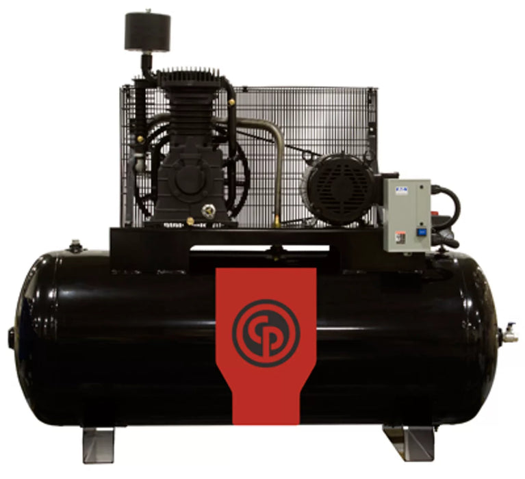 Chicago Pneumatic 5HP 3-Phase Air Compressor 80 Gallon Horizontal Tank 22.4 CFM 208-230V – CPCRCP-338HS