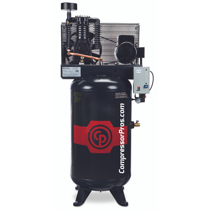 Chicago Pneumatic 5HP Air Compressor – 80 Gallon Vertical Tank Single Phase 208-230V (CPCRCP-381VS)