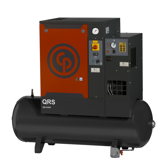 Chicago Pneumatic CPTQRS7.5TMD-3 7.5 HP 3-Phase Rotary Screw Air Compressor with Dryer – Industrial QRS TMD Series