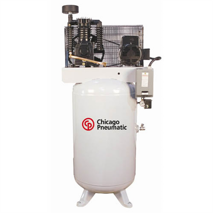 Chicago Pneumatic 7.5 HP 3-Phase Air Compressor 80 Gallon Vertical Tank Heavy Duty Industrial CPCRCP-7583V