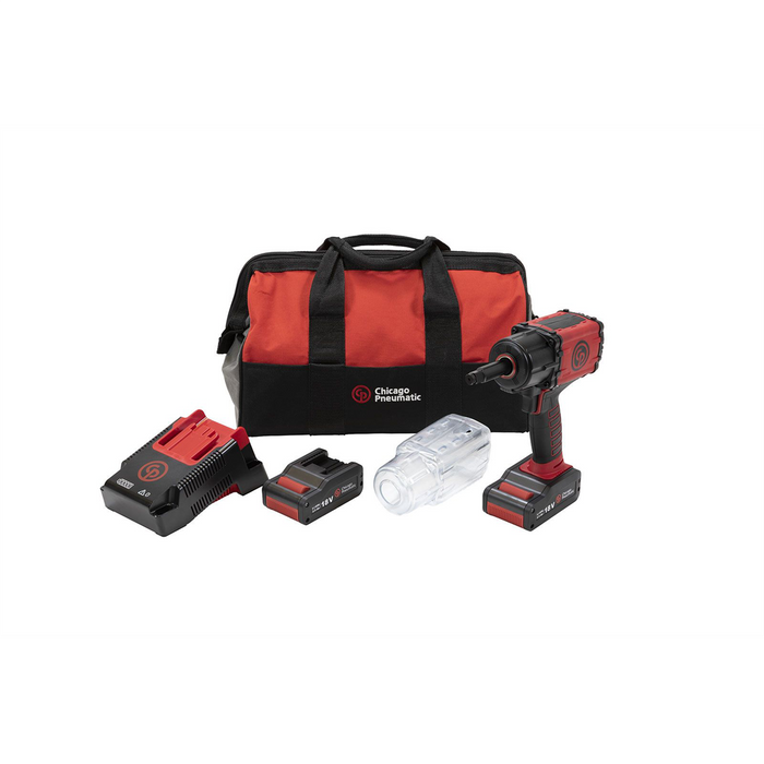 Chicago Pneumatic CP8854-2K 18V Cordless Impact Wrench Kit 1/2" Drive with 2" Anvil – High Torque Battery-Powered Tool CPT8854-2K