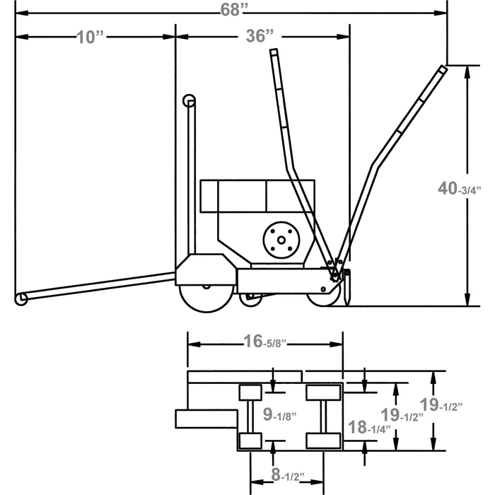 Walk Behind Push Saw | 11HP | Honda GX390 Gas | 14" Guard | Diamond Products