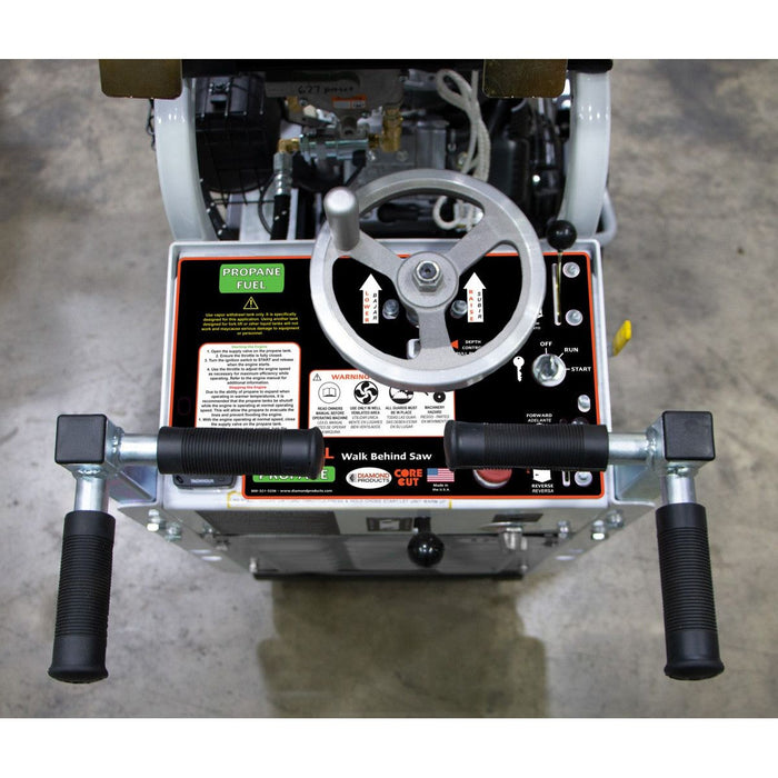 Walk Behind Saw | 23HP | Briggs Vanguard Propane | 14" Guard | Diamond Products