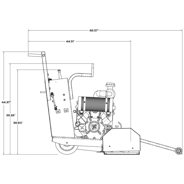 Walk Behind Saw | 20.8HP | Honda Gas | 14" Guard | First Cut  | Diamond Products