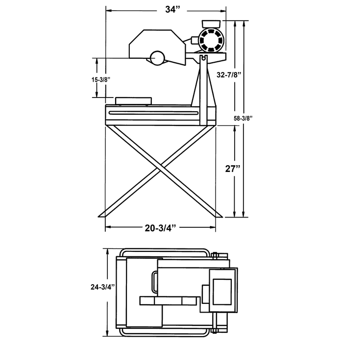 Masonry Saw | 6.5HP | Briggs | Vanguard Gas | 14'' Guard | Diamond Products