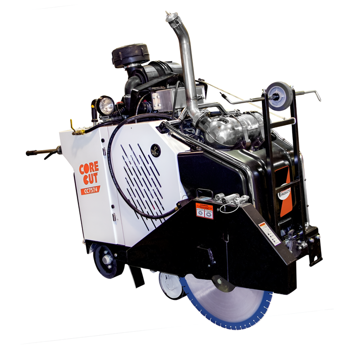 In-Line Walk Behind Saw | 74 HP | Deutz Diesel | 20'' Guard | Single Speed | Diamond Products