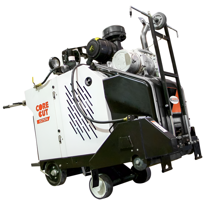 In-Line Walk Behind Saw | 74 HP | Kubota® Turbo Diesel | 26'' Guard | Diamond Products