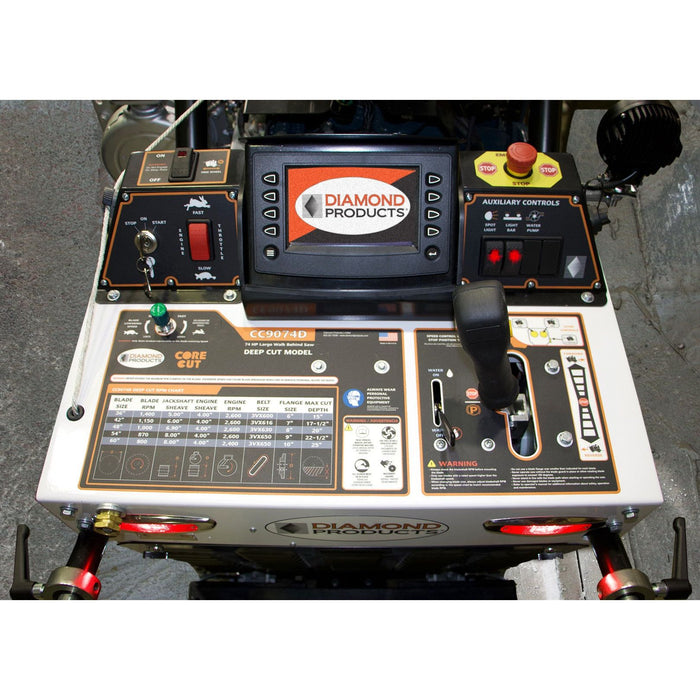 Walk Behind Deep Cut Saw | 74HP | Kubota Diesel | 36'' Guard | Diamond Products