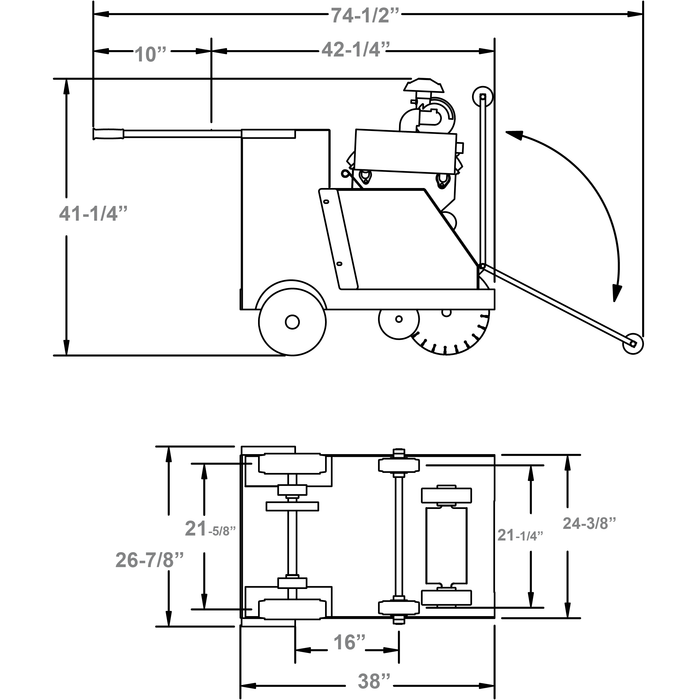 Mini Groover | 20.5HP | Honda GX760 Gas | Diamond Products