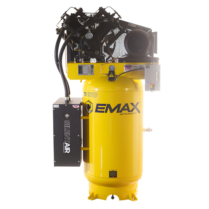 Emax Compressor 10 HP 2 Stg 3 Ph Vertical 80 Gallon EMXESP10V080V3