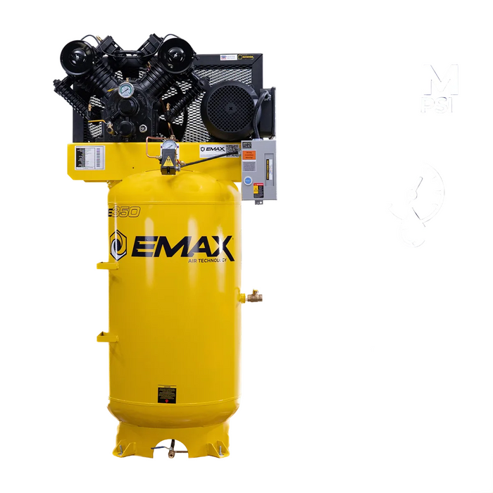 Emax Compressor 10 HP 2 Stage 1 Phase horizontal 80 Gal EMXEI10V080V1