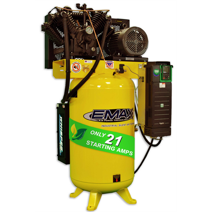 Emax Compressor 7.5HP Industrial Plus Silent Compressor EMXEPV07V080V13