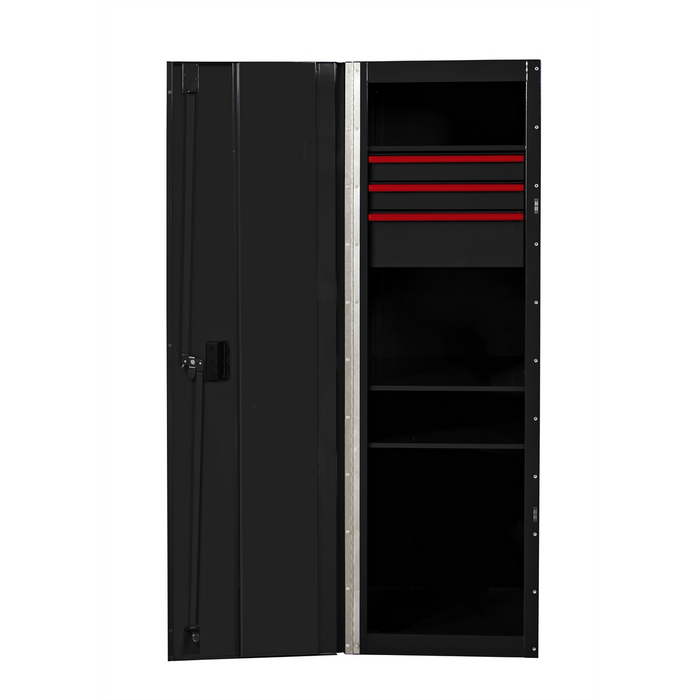 Extreme Tools 19'' 3-Drawer and 2-Shelf Side Locker EXTRX192503SLBKRD