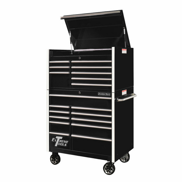 Extreme Tools 41" 8 Drawer Top Chest/11 Drawer Roller EXTRX412519CRBK