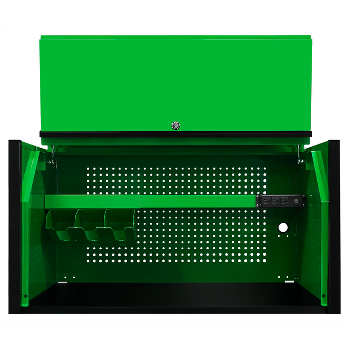 Extreme Tools DX Series 41'' W X 25'' D Extreme Power Workstation Hutch Green with Black Handle EXTDX412501HCGNBK