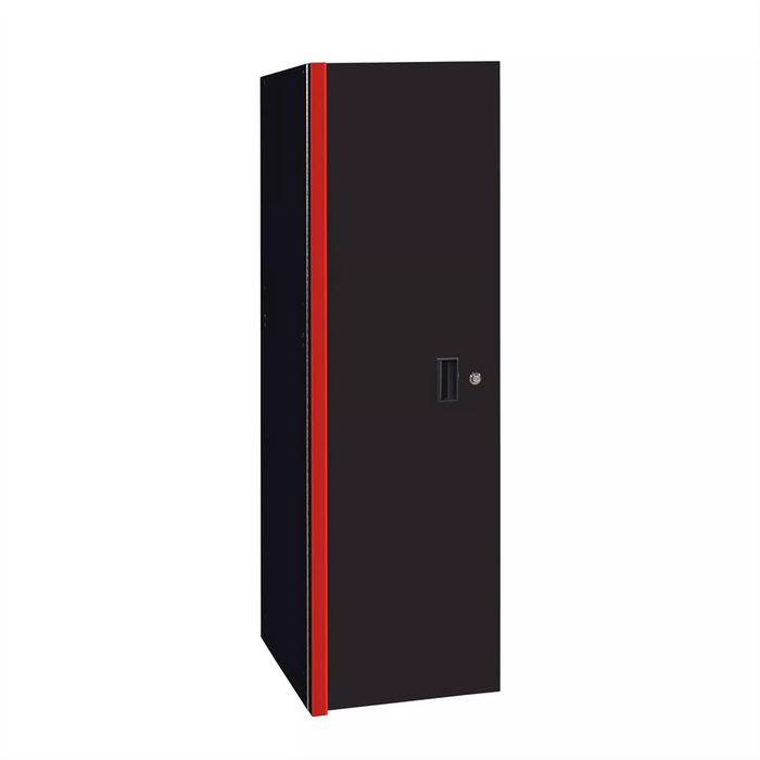 Extreme Tools RX Series 24"W x 30"D 3 Drawer and 3 Shelf Side Locker Black with Red Handles EXTRX243003SLBKRD