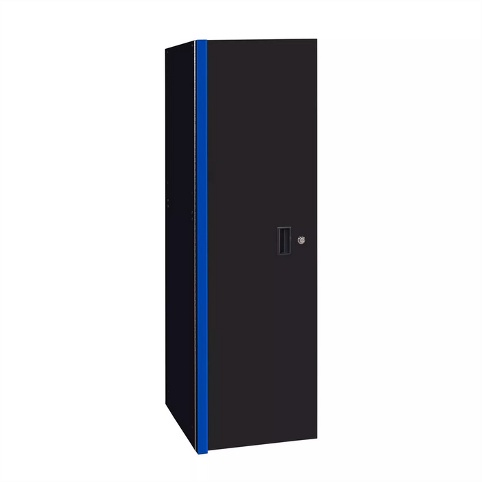 Extreme Tools RX Series 24"W x 30"D 3 Drawer and 3 Shelf Side Locker Black with Blue Handles EXTRX243003SLBLBK
