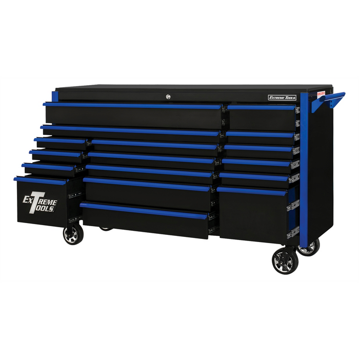 Extreme Tools TPL Bank Roller, Black, Blue-Drawer EXTDX722117RCBKBL