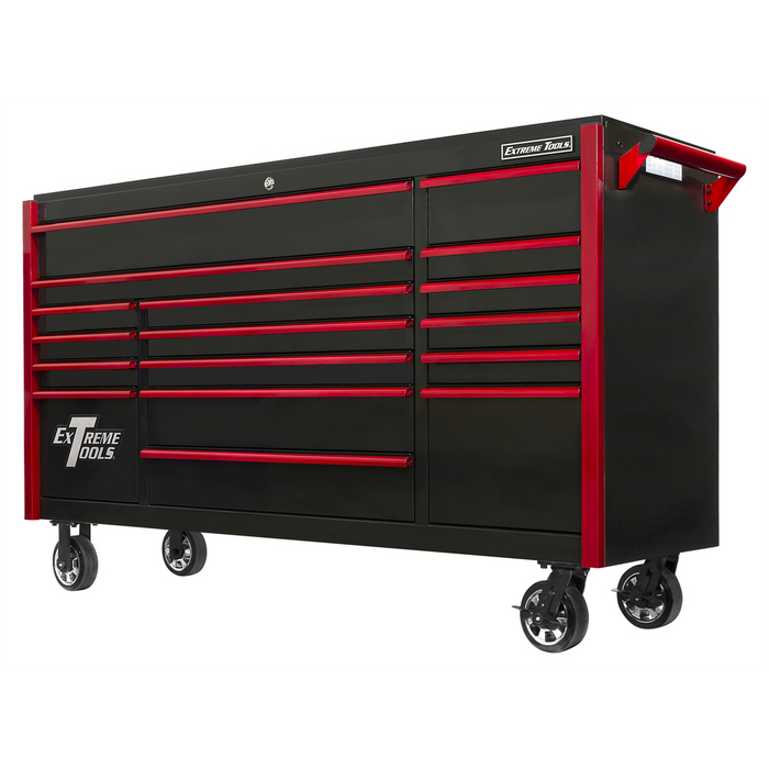 Extreme Tools TPL Bank Roller Black, Red-Drawer EXTDX722117RCBKRD