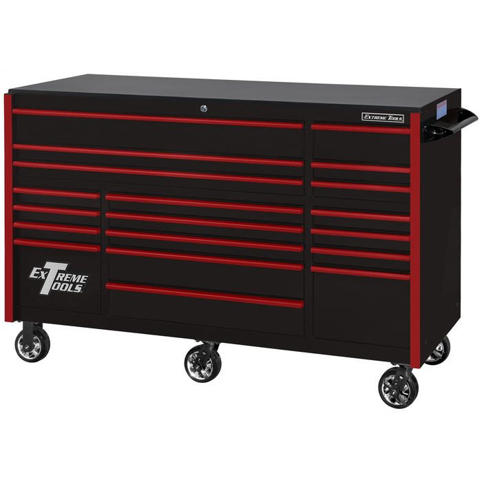 Extreme Tools TPL Bank Roller Black, Red-Drawer EXTRX723019RCBKRD-250