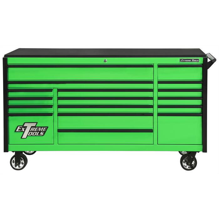 Extreme Tools TPL Bank Roller Green Black-Drawer Pulls EXTDX722117RCGNBK