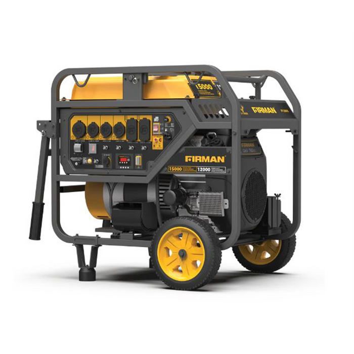 Firman Generator, 12000W/15000W, Gas, Electric Start, 120/240V, CO FRGP12002