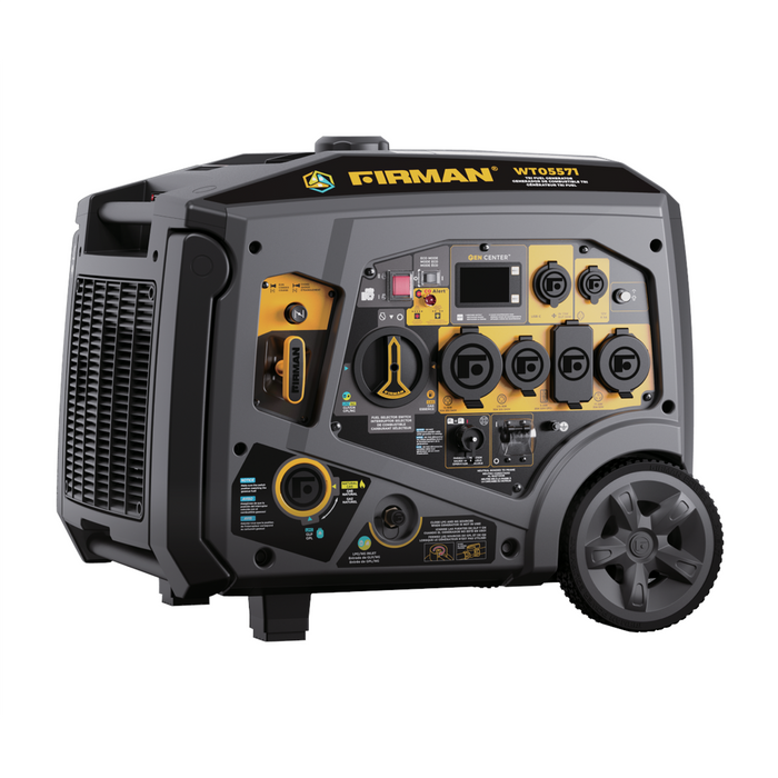 Firman Tri Fuel Inverter Portable Generator 6850/5500 Watt Electric Start 120/240V Parallel Ready CO Alert 49 ST CAN FRGWT05571
