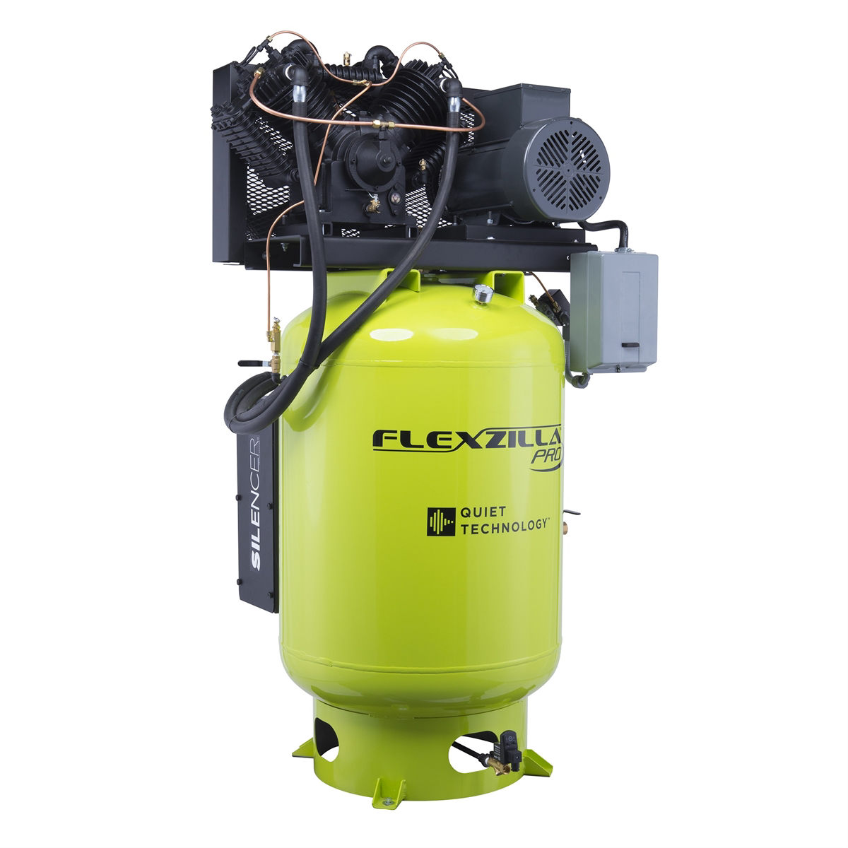 Flexzilla Air Compressor 10HP, 120 GAL, 3 PH, 230V, Vertical LECFXS10V ...