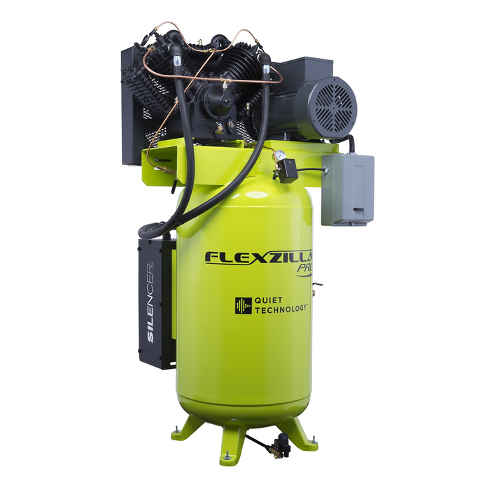 Flexzilla Air Compressor 10HP, 80 GAL, 1 PH, Vertical LECFXS10V080V1