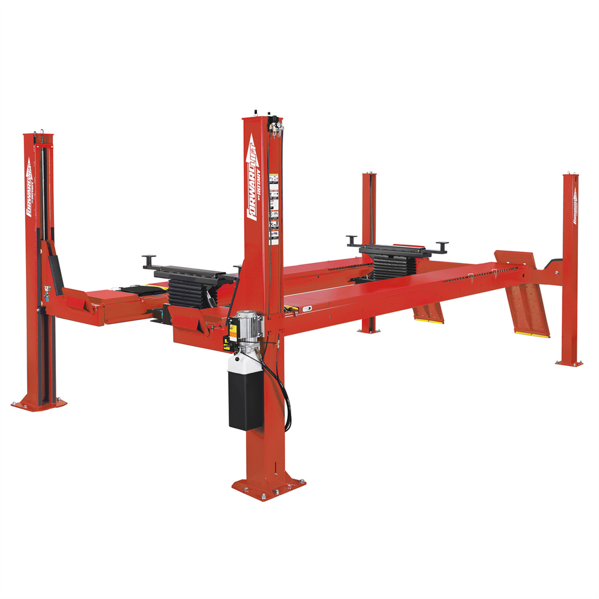 Leg Alignment Rack Forward Lift 14,000 lb Open Front 4-Post Alignment Rack 182.5