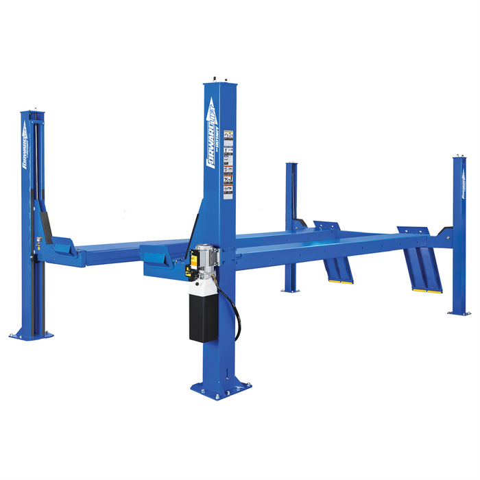 Forward Lift 14K Open Front 2-Post Vehicle Lift 215in Wheelbase Blue ROTCRO14N102YBL