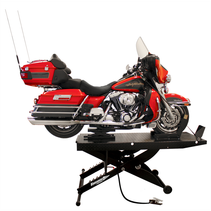 Forward Lift Portable Motorcycle ATV Air-Operated Lift with Dolly Black ROT1000MCLDTMFBK