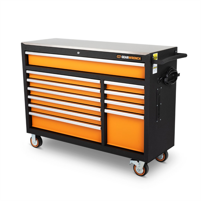 GearWrench 52'' 11 Drawer GSX Series Rolling Tool Cabinet with Stainless Steel Worktop KDT83247