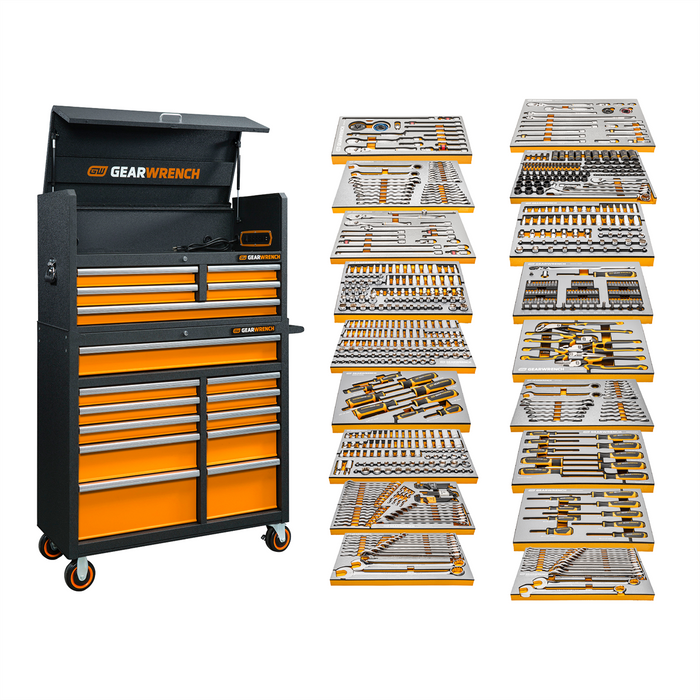 GearWrench 873-Piece MEGAMOD Mechanics Tool Set with Premium Foam Trays & Tool Storage KDTMEGAMOD873