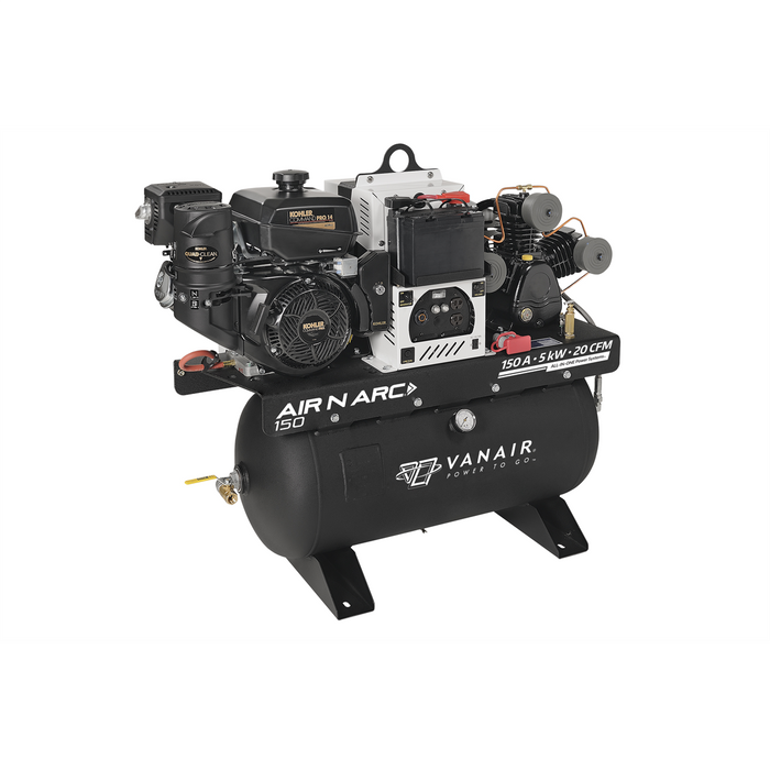 Goodall Manufacturing Air N Arc 150 Multi-Function Welder, Air Compressor & Generator – 14HP, 20 CFM, 30-Gallon Tank, 190 Amp Welder (GDL050706)