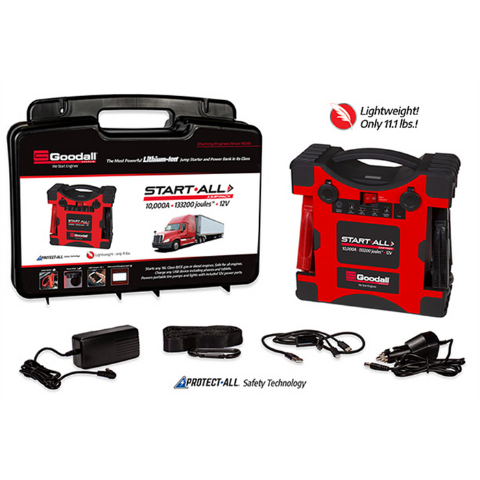 Goodall Manufacturing START-ALL Jump Starter 10,000A 133200 Joules 5S 12V GDLJP-12-10000T