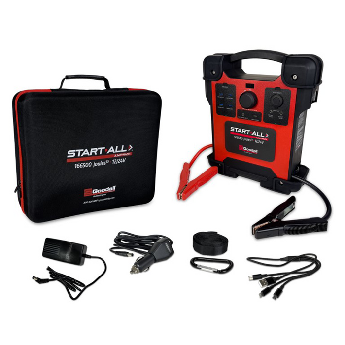 Goodall Manufacturing START-ALL Jump Starter 10000A/5000A 166500 Joules 12V/24V Lithium-Ion GDLJP-12-24
