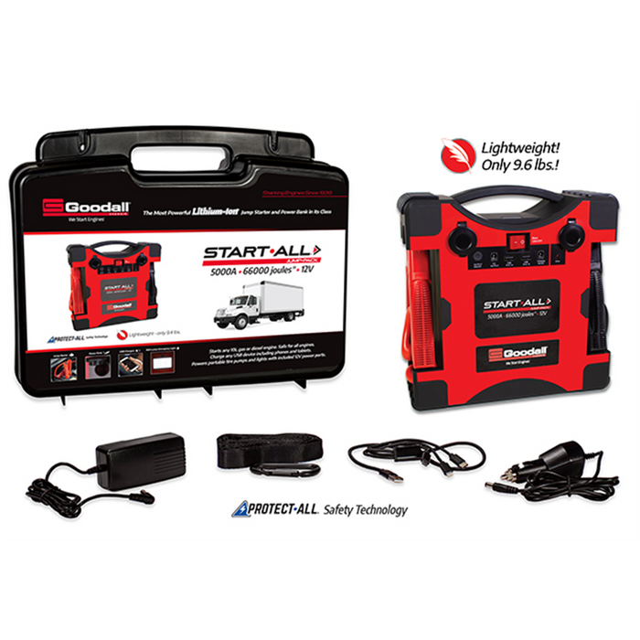 Goodall Manufacturing START-ALL Jump Starter 5000A 60000 Joules 5S 12V GDLJP-12-5000T