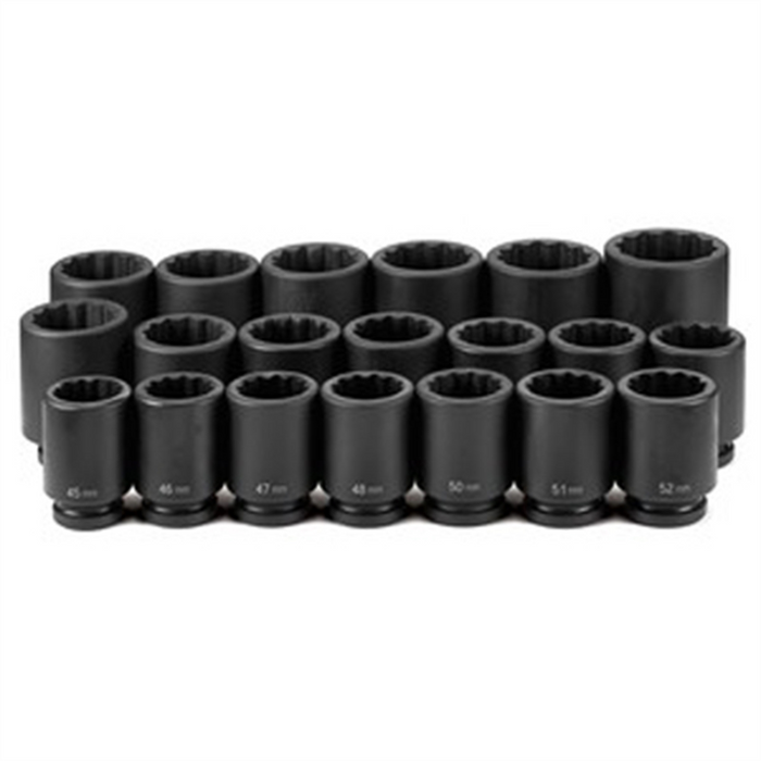 Grey Pneumatic 1DR 20PC Deep Metric Set 45MM TO 75MM GRE9120MD